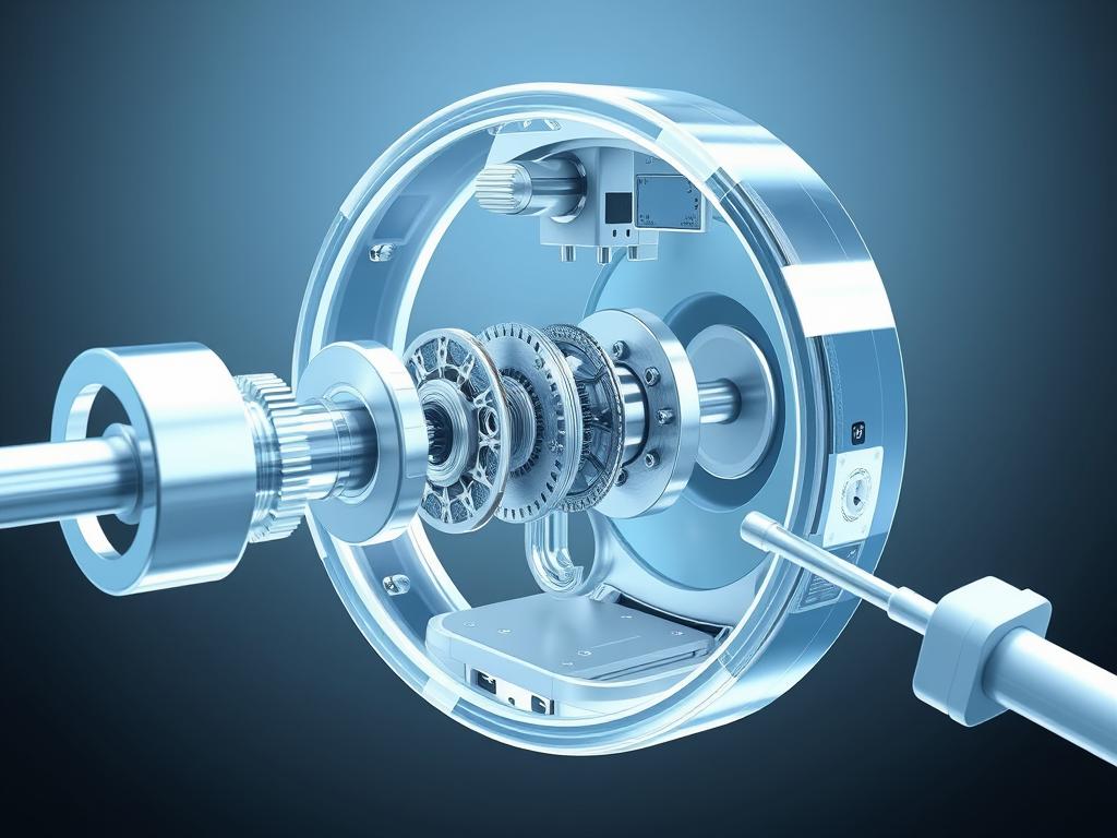 Animacja 3D sprzętu chirurgicznego w przekroju