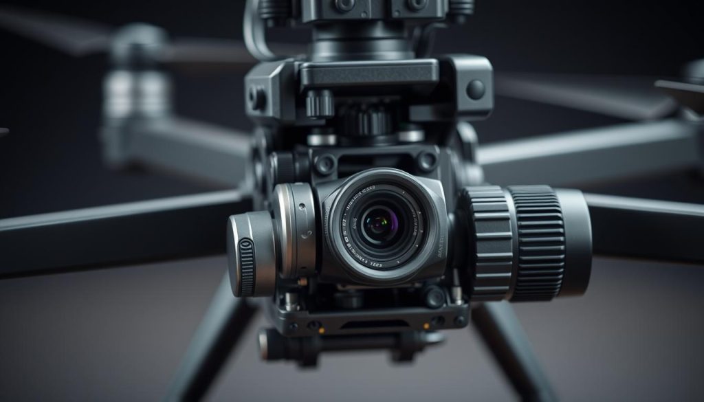 Hochentwickeltes, drohnengestütztes Kamerasystem für professionelle Drohnenaufnahmen für audiovisuelle Produktionen